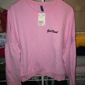 NEVER BEEN WORN pink crew neck sweatshirt w/ tags